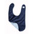 Navy / Baby Blue Reversible Velcro Baby Bib by Bella Baby