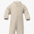 Personalisable Cream Unbranded Sleepsuit with Chest Poppers (NB) 