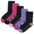 Girls 5 Pack Assorted Heel & Toe Socks 