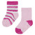 Assorted Baby Girls 2 Pack Cosy Socks With Grippers (Size 0-5.5)