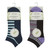 Assorted Ladies 3 Pack Stripe Bamboo Trainer Socks