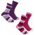 Ladies 2 Pack Cosy Stripe Sock with Grippers