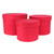 Set of 3 Red Suede Hat Boxes