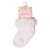 White Ankle Socks with Flower Lace (0-24 Months)