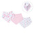 Soft Touch - Girls Flower & Unicorn 3 Bandana Bibs