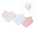 Soft Touch - Girls Flower & Elephant 3 Bandana Bibs