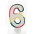 Giant Number 6 Candle (pack Of 6)