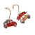 Set of 8 Laser Cut Wooden Car Hanging Decorations