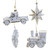 Truck, Star, Feather and Train Decorations (Assorted Designs)