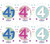 Age 4 Small Badges (6 Assorted Per Perforated Card) (5.5cm)  