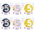 Age 5 Small Badges (6 Assorted Per Perforated Card) (5.5cm)  