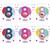 Age 8 Small Badges (6 Assorted Per Perforated Card) (5.5cm) 