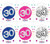 Age 30 Small Badges (6 Assorted Per Perforated Card) (5.5cm)  