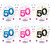Age 50 Small Badges (6 Assorted Per Perforated Card) (5.5cm)  
