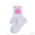 Sequin Deep Lace White Ankle Socks with Bow (0-12 Months)