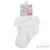 White Ribbed Ankle Socks w/Large Velvet Bow : S126-W