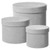 Grey Suede Hat Boxes (Set of 3)