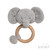 Grey Eco Recycled  Elephant Rattle Toy 