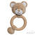 Brown Eco Recycled Bear Rattle Toy 