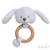 White Eco Recycled Bunny Rattle Toy 