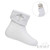White Ankle Socks with Grey Cross Embroidery (0-12 Months)