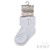 White Ankle Socks with Grey Cross Embroidery (0-12 Months)