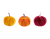 Halloween Mini Velvet Pumpkin Decorations (Pack of 3)