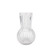 Clear Rochelle Fluted Vase with Onion Base (20cm)