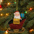 Suki - Personalisable Christmas Decoration - Santa in Sleigh with Blue Present