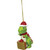 Suki - Personalisable Christmas Decoration - Green Dinosaur with Red Hat
