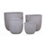 Set of 4 Hortus Outdoor Cement Look Light Grey Planters