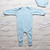 Personalisable Baby Blue Unbranded Plain Chested Sleepsuit (0-3 Months)