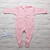 Personalisable Pink Unbranded Sleepsuit with Chest Poppers (3-6 Months)