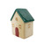 Green Stoneware House LED Ornament (10cm)