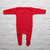 Personalisable Red Unbranded Plain Chested Sleepsuit (0-3 Months) 