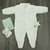 White 100% Organic Cotton Unbranded Long Sleeved Baby Sleepsuit (0-3 Months)