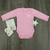 Pink 100% Organic Cotton Unbranded Long Sleeve Bodysuit (6-12 Months)