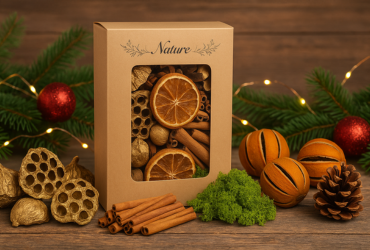 Christmas dried fruit, cones 