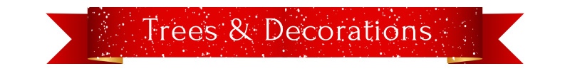 Trees and decorations banner 