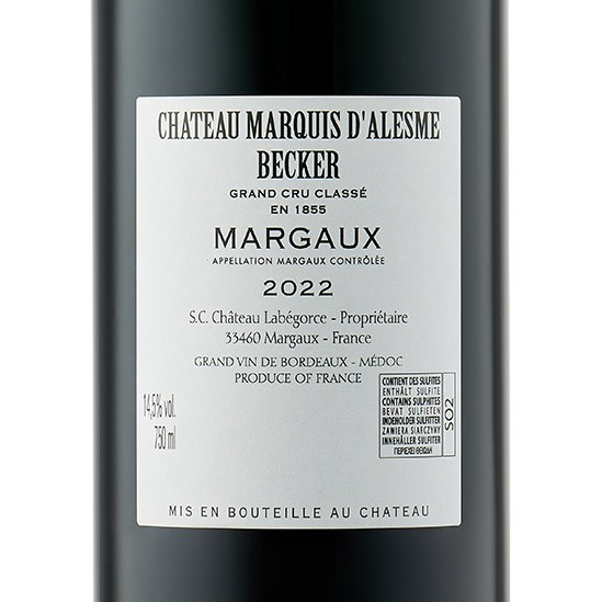 Château Marquis d'Alesme 2022, Margaux | Wickhams