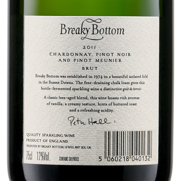 Breaky Bottom Cuvée David Pearson back label