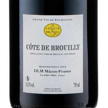 Louis Père et Fils Côte de Brouilly back label