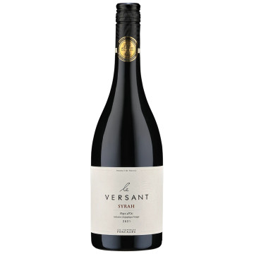 Le Versant Syrah 2021 has complex aromas of red fruits, peonies, white pepper and juniper berries.