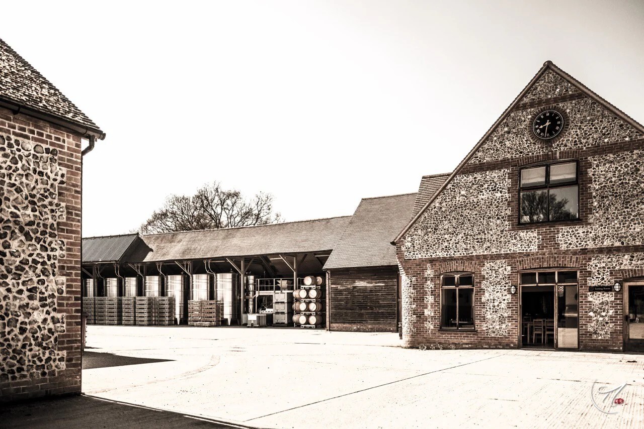 The modern Hattingley Valley eco-winery facility in Hampshire