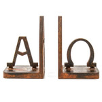 Alpha Omega Book Ends (Copper Vein)