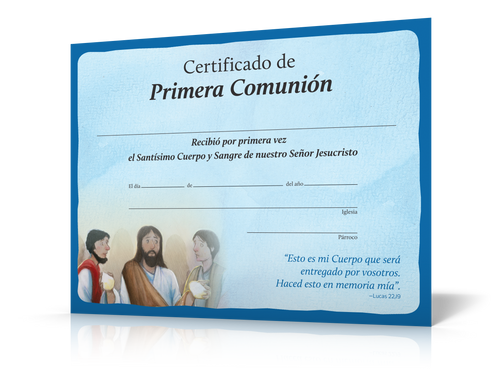 Signos de la Gracia - Dios te ama: Certificados para Primera Comunión (20)