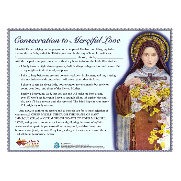 33 Days to Merciful Love - Consecration Day Certificate