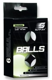 Sunflex Table Tennis Balls - Training (6pcs)