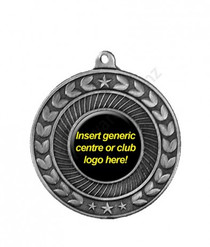 1" Holder Illusion Medal - Silver 5.7cm Dia