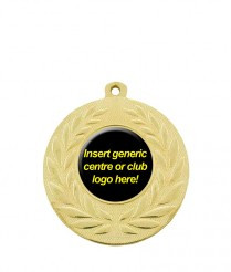 1" Insert Fern Gold Medal 5cm Dia
